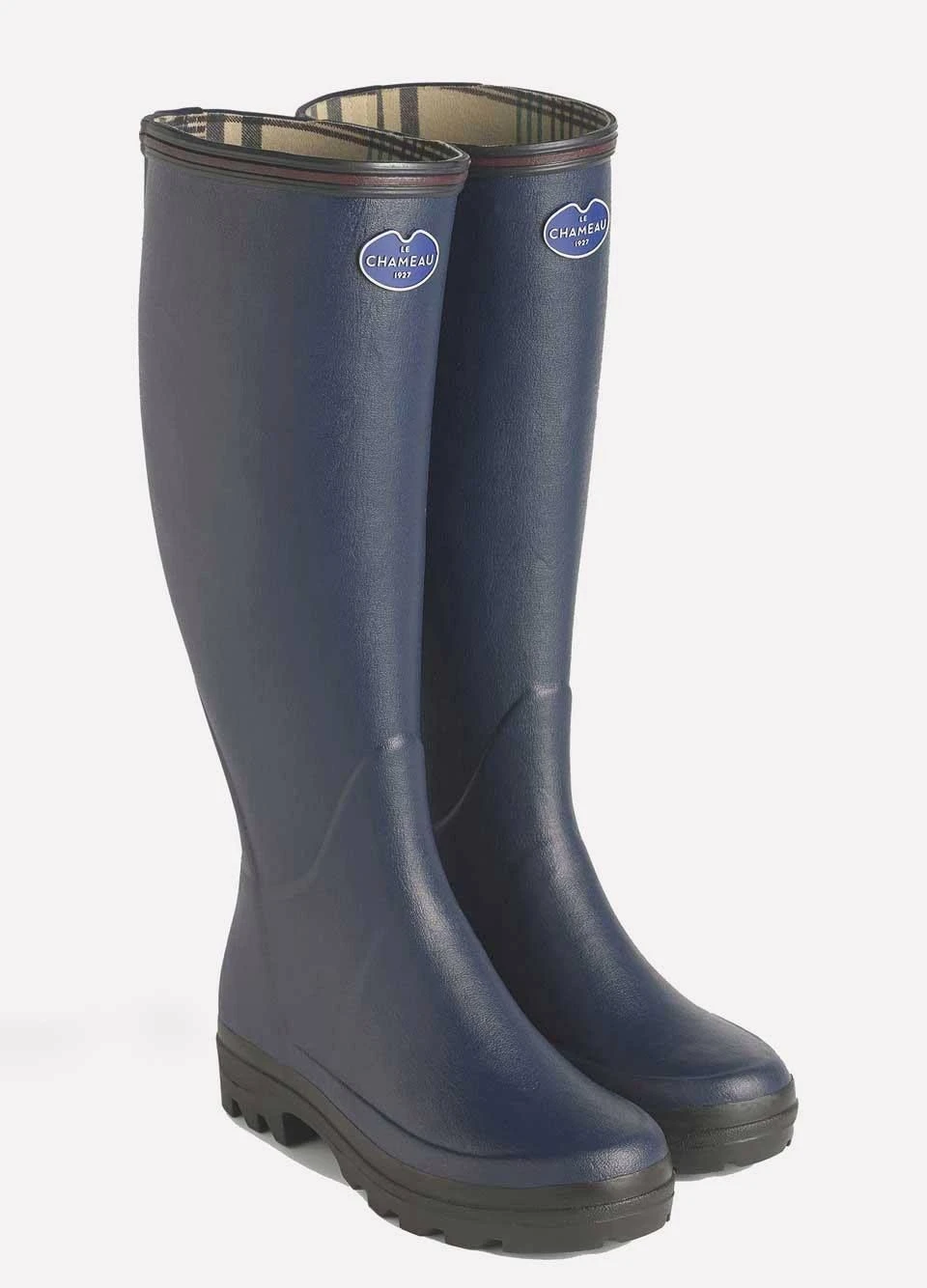Le Chameau Ladies Giverny Wellingtons - Blue 4 Le Chameau Ladies Giverny Wellingtons - Blue - Image 4