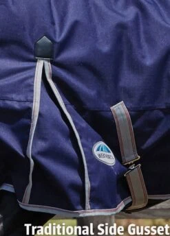 Weatherbeeta ComFiTec Essential Combo Lite Plus Turnout Rug - Navy/Silver/Red -Horse Rider Shop 1traditionalsidegusset