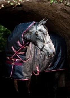 Amigo Hero 600D Ripstop Plus Lite - Navy HW Print/Burgundy -Horse Rider Shop amigo hero ripstop plus hwprint 3rdy