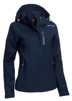 Ariat Womens Coastal Waterproof Jacket - Navy -Horse Rider Shop ariat coastal jacket navy 3rdy