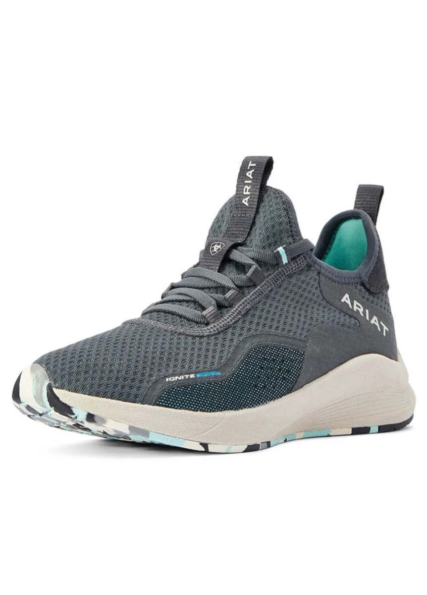 Ariat Womens Ignite Waterproof Trainer - Steel Blue 2 Ariat Womens Ignite Waterproof Trainer - Steel Blue - Image 2