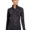 Ariat Lowell 2.0 1/4 Zip Baselayer - Black Bit Print