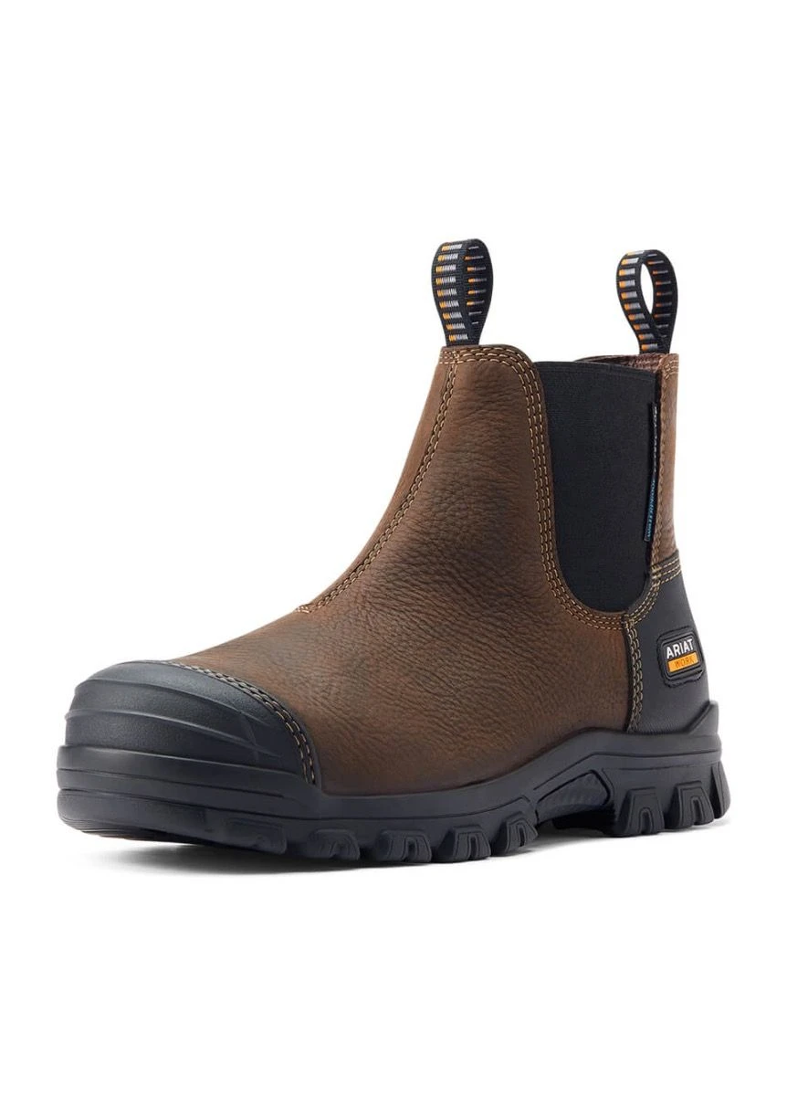 Ariat Mens Treadfast H20 Steel Toe Chelsea Boot - Dark Brown 1 Ariat Mens Treadfast H20 Steel Toe Chelsea Boot - Dark Brown