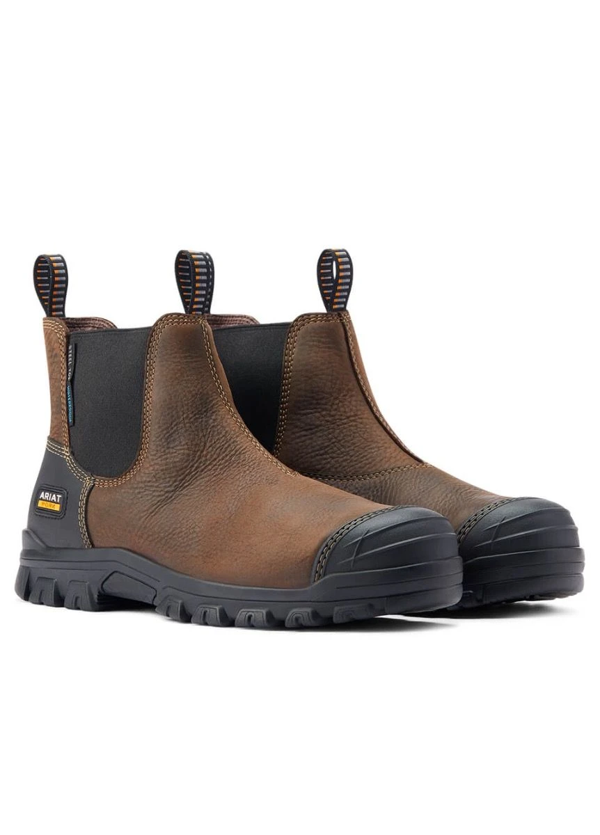 Ariat Mens Treadfast H20 Steel Toe Chelsea Boot - Dark Brown 2 Ariat Mens Treadfast H20 Steel Toe Chelsea Boot - Dark Brown - Image 2