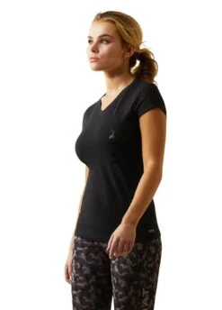 Ariat Vertical Logo T-Shirt - Black -Horse Rider Shop ariat vertical ss black 3rdy