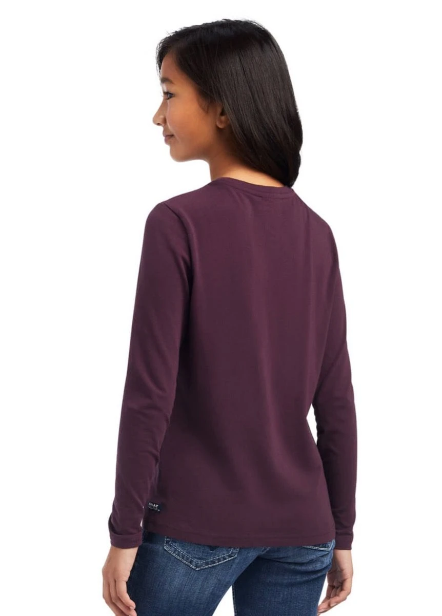 Ariat Kids Dream T-Shirt - Mulberry 2 Ariat Kids Dream T-Shirt - Mulberry - Image 2