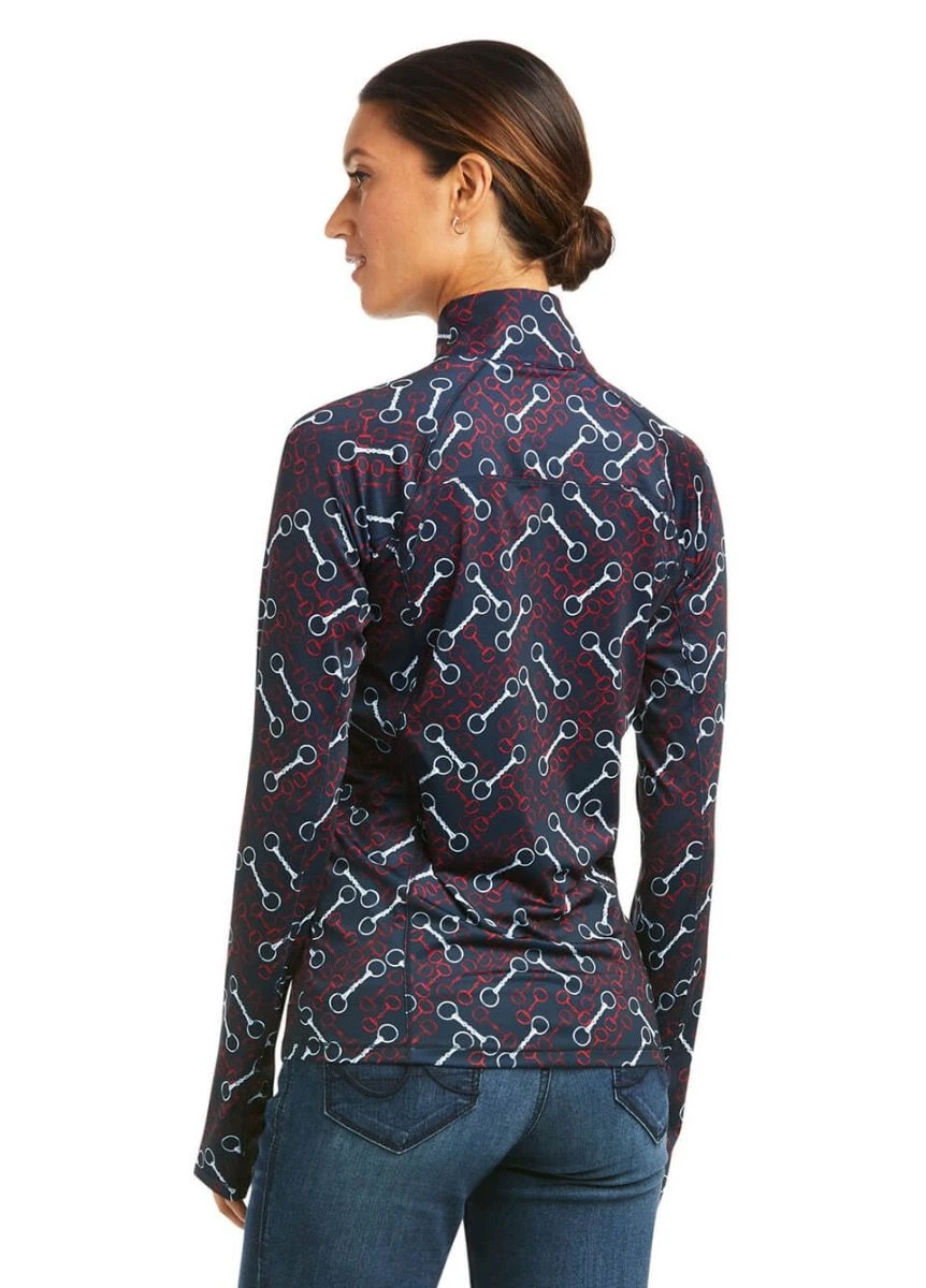 Ariat Womens Lowell 2.0 1/4 Zip Base Layer - Team Print 2 Ariat Womens Lowell 2.0 1/4 Zip Base Layer - Team Print - Image 2