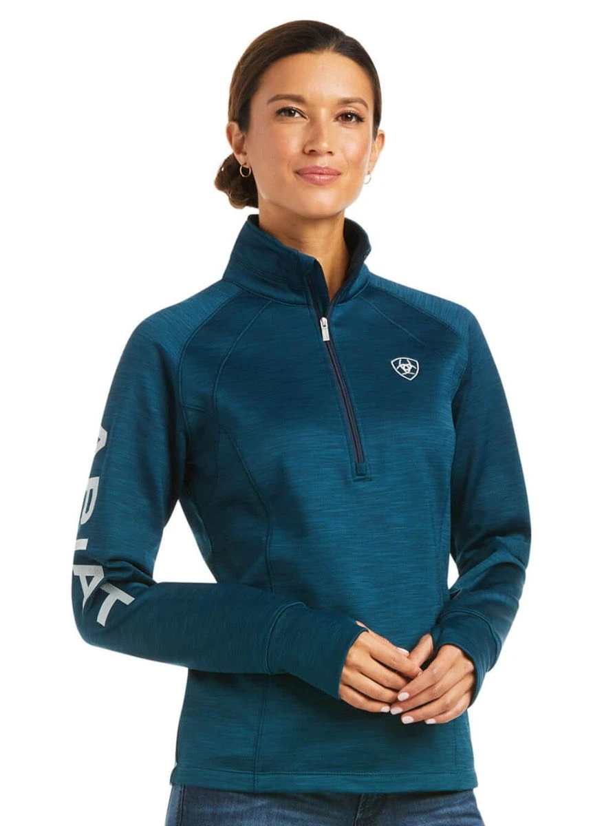 Ariat Tek Team 1/2 Zip Sweatshirt - Eurasian Teal 1 Ariat Tek Team 1/2 Zip Sweatshirt - Eurasian Teal