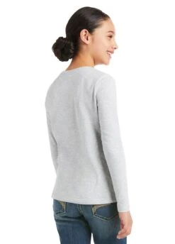 Ariat Kids My Unicorn Long Sleeve T-Shirt - Heather Grey -Horse Rider Shop ariatunicornteegrey2rdy