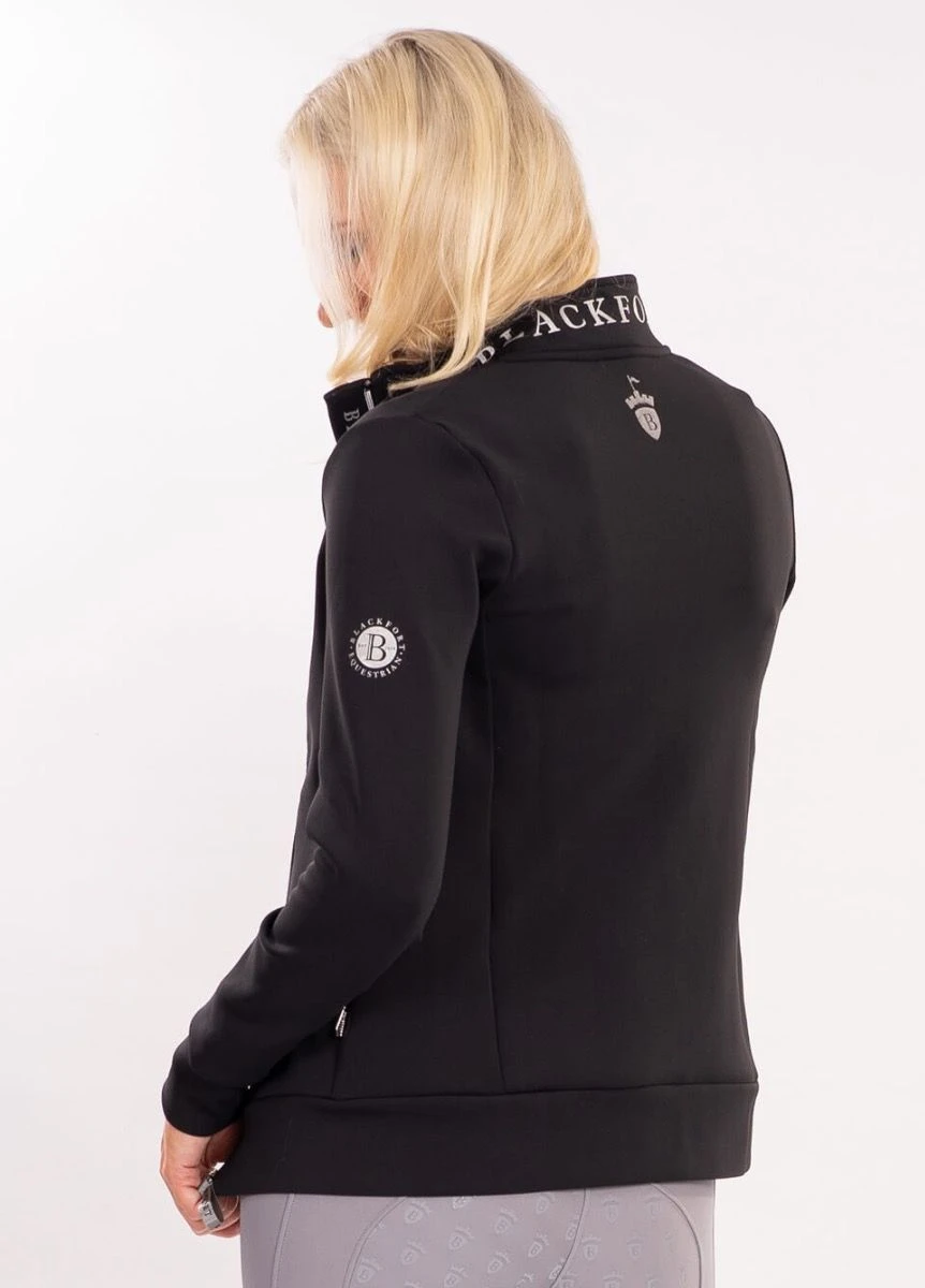 Blackfort Equestrian Jenny Zip Up Jacket - Black/Silver 2 Blackfort Equestrian Jenny Zip Up Jacket - Black/Silver - Image 2