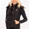Blackfort Equestrian Puffa Hooded Gilet - Black/Rose Gold