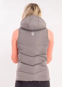 Blackfort Equestrian Puffa Hooded Gilet - Grey/Silver -Horse Rider Shop bf puffa gilet grey 3rdy