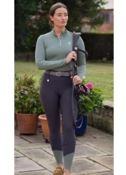 Blackfort Equestrian Riding Tights - Grey/Sage -Horse Rider Shop blackfort tights grey sage 3rdy