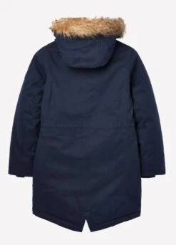Joules Junior Bonnie Faux Fur Lined Parka - French Navy -Horse Rider Shop bonnie2