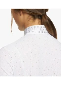 Cavalleria Toscana Micro Sequins Competition Shirt - White -Horse Rider Shop cavalleria toscana miro sequins shirt white 5rdy