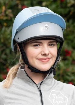 Charles Owen This Esme JS1 Pro Riding Helmet - Silver -Horse Rider Shop charlesowenesmesilver6rdy