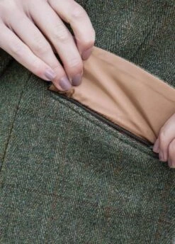 Equetech Ladies Claydon Tweed Riding Jacket - Green -Horse Rider Shop claydonpocketrdy