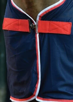 Weatherbeeta Scrim Cooler Standard Neck - Navy/Red/White -Horse Rider Shop coolerfeature4