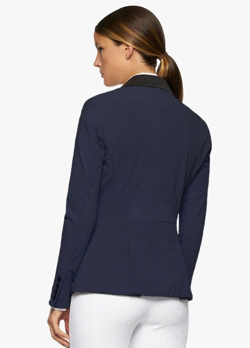 Cavalleria Toscana GP Perforated Riding Jacket - Smokey Blue 2 Cavalleria Toscana GP Perforated Riding Jacket - Smokey Blue - Image 2