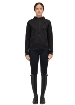 Cavalleria Toscana Orbit Zip Hoodie - Black -Horse Rider Shop ct orbit black 3rdy