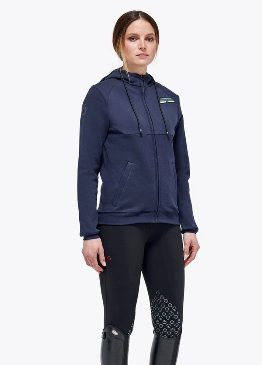 Cavalleria Toscana Pennant Piqué Hoodie - Navy 1 Cavalleria Toscana Pennant Piqué Hoodie - Navy