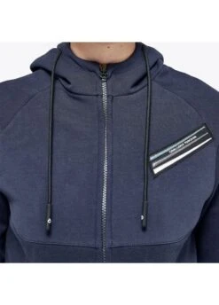 Cavalleria Toscana Pennant Piqué Hoodie - Navy 7 Cavalleria Toscana Pennant Piqué Hoodie - Navy -Horse Rider Shop ct pennant hoodie blue 4rdy