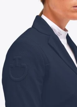 Cavalleria Toscana Perforated Competition Jacket - Blue -Horse Rider Shop ct perf jacket blue 3rdy