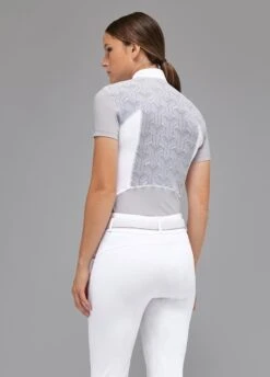 Cavalleria Toscana Revo Competition Zip Polo - Light Grey -Horse Rider Shop ct revo comp grey 3rdy