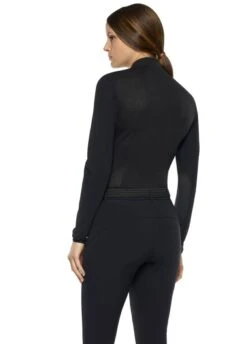 Cavalleria Toscana R-Evo Epaulet Long Sleeve Polo Shirt - Black -Horse Rider Shop ct revo epaulet black 3rdy