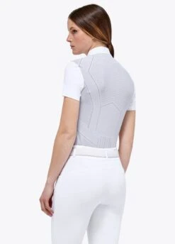 Cavalleria Toscana Revo Tech S/S Competition Shirt - White -Horse Rider Shop ct revo tech knit ss shirt white 3rdy