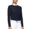 Cavalleria Toscana Long Sleeve Competition Polo Shirt - Navy