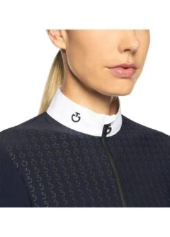 Cavalleria Toscana Long Sleeve Competition Polo Shirt - Navy -Horse Rider Shop ctshirtnavy4rdy