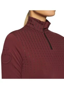 Cavalleria Toscana Turtleneck Base Layer - Burgundy -Horse Rider Shop ctturtleburg4rdy