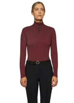 Cavalleria Toscana Turtleneck Base Layer - Burgundy -Horse Rider Shop ctturtleburg5rdy