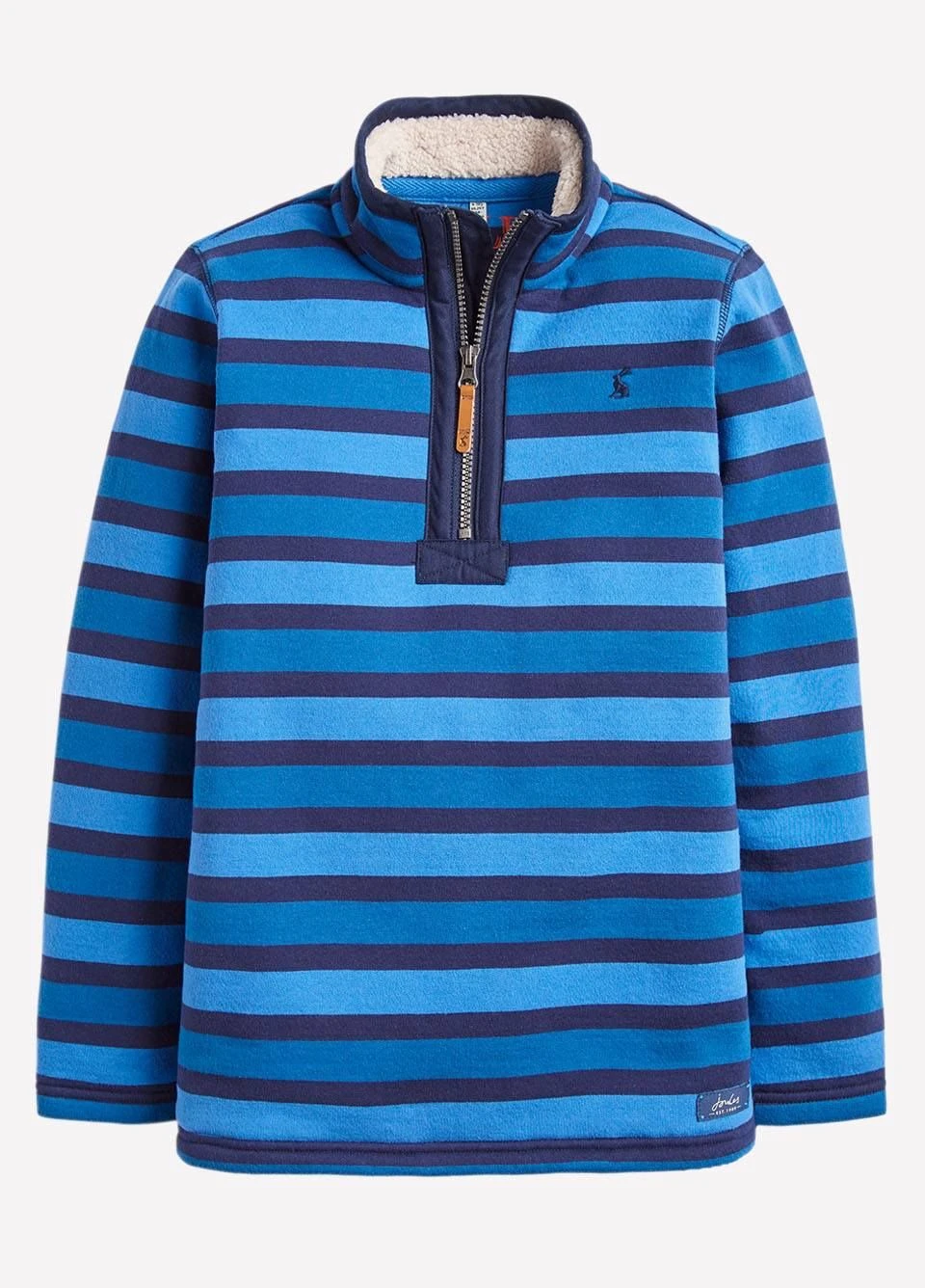 Joules Junior Winter Dale Sweatshirt - Blue Stripe 1 Joules Junior Winter Dale Sweatshirt - Blue Stripe