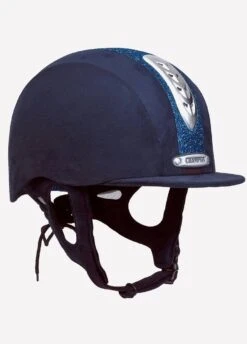 Champion Junior X-Air Dazzle Plus Riding Hat - Navy