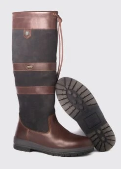 Dubarry Womens Galway Boots Slim Fit - Black/Brown -Horse Rider Shop dubarry galway slimfit black brown 3rdy