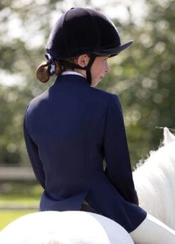 Equetech Jersey Junior Competition Jacket - Navy/Silver -Horse Rider Shop equetech junior jersey jacket navy 3rdy