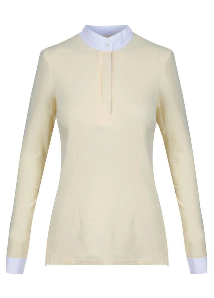 Equetech Ladies Foxhunter Shirt - Buttermilk 1 Equetech Ladies Foxhunter Shirt - Buttermilk