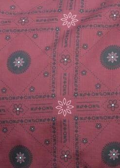 Weatherbeeta Comfitec Essential Standard Neck Medium Turnout- Burgundy Bandana Print/Black -Horse Rider Shop essentialstdbandana2rdy