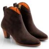 Fairfax & Favor Suede Regina Ankle Boots - Chocolate