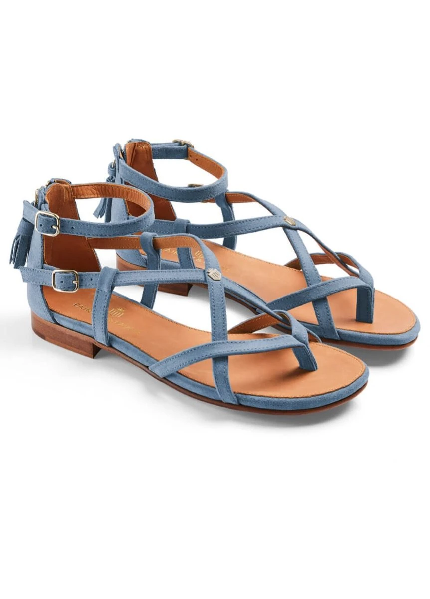 Fairfax & Favor Brancaster Sandal - Cornflower 1 Fairfax & Favor Brancaster Sandal - Cornflower
