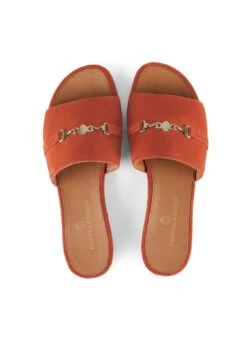 Fairfax & Favor Heacham Sandal - Sunset Orange -Horse Rider Shop ff heacham orange 3rdy
