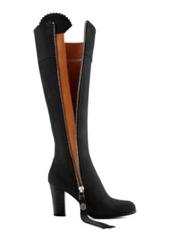 Fairfax & Favor High Heeled Regina Narrow Fit Suede Boot - Black -Horse Rider Shop ff high heel narrow black 3rdy