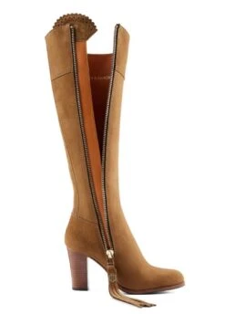 Fairfax & Favor High Heeled Regina Narrow Fit Suede Boot - Tan -Horse Rider Shop ff narrow regina tan 4rdy
