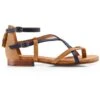 Fairfax & Favor Brancaster Sandal - Tan/Navy