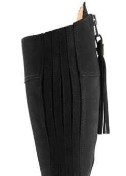 Fairfax & Favor Suede Flat Regina - Black -Horse Rider Shop ffflatreginablack3rdy