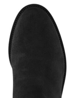 Fairfax & Favor Suede Flat Regina - Black -Horse Rider Shop ffflatreginablackrdy