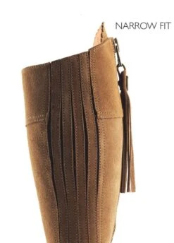 Fairfax & Favor Heeled Regina Narrow Fit Suede Boot - Tan -Horse Rider Shop ffheelnarrowtan3rdy
