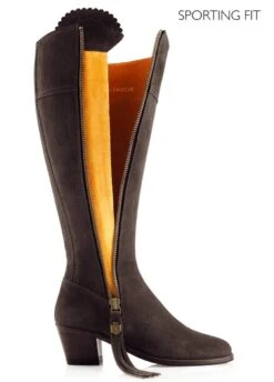 Fairfax& Favor Heeled Regina Sporting Fit - Chocolate -Horse Rider Shop ffheelsportchoc3rdy